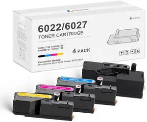 WorkCentre 6027 Phaser 6022 Toner Cartridge 4 Pack High Yield Set | 106R02759 106R02756 106R02757 106R02758 Replacement for Xerox WorkCentre 6025 Phaser 6020 Printer (Black/Cyan/Magenta/Yellow) WorkCentre 6027 Phaser 6022 Toner Cartridge 4 Pack High Yield Set | 106R02759 106R02756 106R02757 106R02758 Replacement for Xerox WorkCentre 6025 Phaser 6020 Printer (Black/Cyan/Magenta/Yellow)