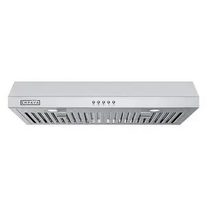Ductless Under Cabinet Range Vent Hood 30 Inch, Button Control | 300CFM, 3-Speed, 2 LED Light, Ducted Ready (Rear/Top Vent), Stainless Steel Ductless Under Cabinet Range Vent Hood 30 Inch, Button Control | 300CFM, 3-Speed, 2 LED Light, Ducted Ready (Rear/Top Vent), Stainless Steel