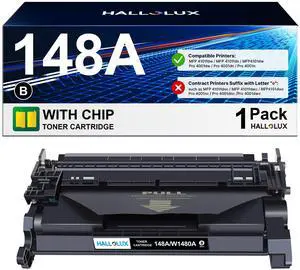 148A/148X Toner Replacement for HP with Chip, 1-Pack Black | Compatible for HP 148A 148X W1480A W1480X for HP LaserJet Pro 4001dw 4001dn 4001n MFP 4101fdw 4101fdn Printer Black Toner 148A/148X Toner Replacement for HP with Chip, 1-Pack Black | Compatible for HP 148A 148X W1480A W1480X for HP LaserJet Pro 4001dw 4001dn 4001n MFP 4101fdw 4101fdn Printer Black Toner