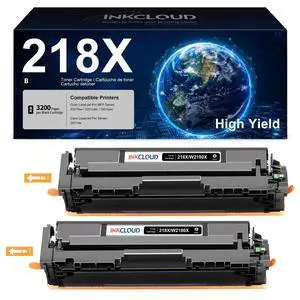 218X 2Black Toner Cartridgs Replacement for HP 218X 218A 3201dw MFP 3301fdw | Work with HP Color LaserJet Pro 3201dw MFP 3301fdw 3301sdw 3301cdw Printers - High Yield with Chip Up to 3,200 Pages Each 218X 2Black Toner Cartridgs Replacement for HP 218X 218A 3201dw MFP 3301fdw | Work with HP Color LaserJet Pro 3201dw MFP 3301fdw 3301sdw 3301cdw Printers - High Yield with Chip Up to 3,200 Pages Each