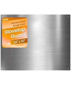 24 x 30 In Stainless Steel Backsplash - Kitchen Wall Splash Guard Behind Stove, Easy Clean and Installation 24 x 30 In Stainless Steel Backsplash - Kitchen Wall Splash Guard Behind Stove, Easy Clean and Installation
