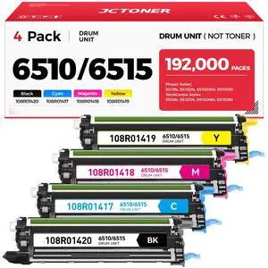 Phaser 6510 WorkCentre 6515 Drum Unit Replacement for Xerox 108R01420 108R01417 108R01418 108R01419 Imaging Unit Compatible for Xerox 6510N 6510DN 6510DNM 6510DNI 6515N 6515DN 6515DNM 6515DNI Printer Phaser 6510 WorkCentre 6515 Drum Unit Replacement for Xerox 108R01420 108R01417 108R01418 108R01419 Imaging Unit Compatible for Xerox 6510N 6510DN 6510DNM 6510DNI 6515N 6515DN 6515DNM 6515DNI Printer