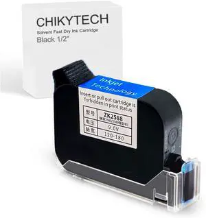 Handheld Inkjet Printer Cartridge 12.7mm 42ML Quick Drying Ink | Handheld Inkjet Printer Cartridge, 42ML Black Fast Dry Ink, 0.5inch/12.7mm Print Height, Replacement Ink for Date Logo Coding Handheld Inkjet Printer Cartridge 12.7mm 42ML Quick Drying Ink | Handheld Inkjet Printer Cartridge, 42ML Black Fast Dry Ink, 0.5inch/12.7mm Print Height, Replacement Ink for Date Logo Coding