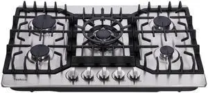 Gas Cooktop 30 Inch, Stainless Steel 5 Burners Built-in Stovetop Propane/Natural Gas Convertible Stove Top Dual Fuel Cooktop Gas Cooktop 30 Inch, Stainless Steel 5 Burners Built-in Stovetop Propane/Natural Gas Convertible Stove Top Dual Fuel Cooktop