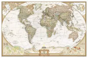 World Executive Wall Map - Antique Style - 73 x 48 inches - Extra Large - Art Quality Print World Executive Wall Map - Antique Style - 73 x 48 inches - Extra Large - Art Quality Print