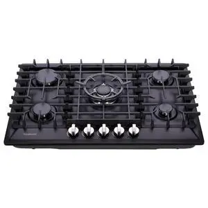 30 Inch Gas Cooktop, Built-in 5 Burners Stainless Steel Gas Stovetop Propane/Natural Gas Convertible Stove Top Dual Fuel Gas Hob (Black) 30 Inch Gas Cooktop, Built-in 5 Burners Stainless Steel Gas Stovetop Propane/Natural Gas Convertible Stove Top Dual Fuel Gas Hob (Black)