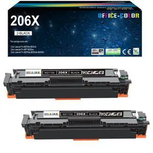 2 Pack Replacement for HP 206X Black High Yield Toner Cartridge W2110X | Compatible for HP Color Laser Pro MFP M283cdw M283fdw M282nw M255dw,M255nw Printer 2 Pack Replacement for HP 206X Black High Yield Toner Cartridge W2110X | Compatible for HP Color Laser Pro MFP M283cdw M283fdw M282nw M255dw,M255nw Printer
