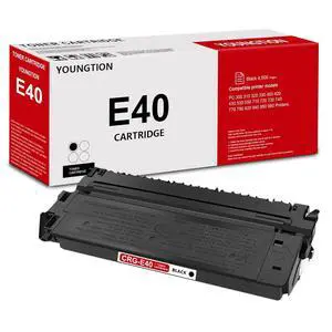 E40 Black Toner Cartridge High Yield (1-Pack) Compatible E40 Toner Cartridges Replacement for Canon E40 Toner Cartridge for PC 300 310 320 330 400 420 430 530 550 710 720 730 920 940 Printer E40 Black Toner Cartridge High Yield (1-Pack) Compatible E40 Toner Cartridges Replacement for Canon E40 Toner Cartridge for PC 300 310 320 330 400 420 430 530 550 710 720 730 920 940 Printer