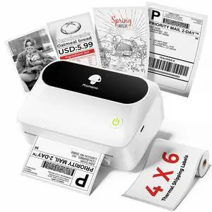 Label Printer, M421 4 x 6 Shipping Label Printer | Bluetooth Thermal Portable Printers for Shipping, Warehouse, Barcode, Address,Compatible with Phone & PC Label Printer, M421 4 x 6 Shipping Label Printer | Bluetooth Thermal Portable Printers for Shipping, Warehouse, Barcode, Address,Compatible with Phone & PC