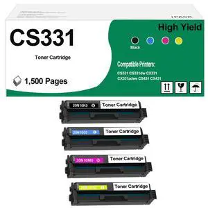 20N10K0 20N10C0 20N10M0 20N10Y0 Toner Cartridge Use for CS331 CS331dw CX331 CX331adwe CS431 CX431 Printers (4-Pack) 20N10K0 20N10C0 20N10M0 20N10Y0 Toner Cartridge Use for CS331 CS331dw CX331 CX331adwe CS431 CX431 Printers (4-Pack)
