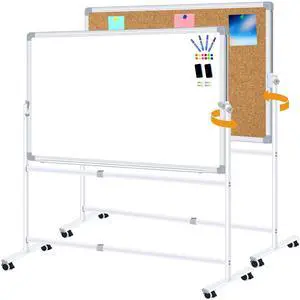 40"x30" Mobile Whiteboard Magnetic Dry Erase Board with Rolling Stand Portable Single-Sided White Board for Classrooms, Offices, Conference Rooms and Home 40"x30" Mobile Whiteboard Magnetic Dry Erase Board with Rolling Stand Portable Single-Sided White Board for Classrooms, Offices, Conference Rooms and Home