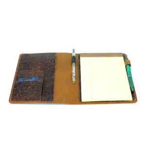 Leather Cover Compatible With Tops The Legal Pad Writing Pads 8.5" x 11.75", Legal Rule, Notebooks Distressed Genuine Leather Cover, Flower Brown Leather Cover Compatible With Tops The Legal Pad Writing Pads 8.5" x 11.75", Legal Rule, Notebooks Distressed Genuine Leather Cover, Flower Brown