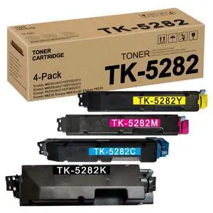 4 Pack (1BK+1C+1M+1Y) TK5282 TK-5282 1T02TW0US0 1T02TWCUS0 1T02TWBUS0 1T02TWAUS0 Toner Cartridge Replacement for Kyocera Ecosys M6235cidn(1102V02US1) M6235 M6635cidn P6235 Toner Kit Printer 4 Pack (1BK+1C+1M+1Y) TK5282 TK-5282 1T02TW0US0 1T02TWCUS0 1T02TWBUS0 1T02TWAUS0 Toner Cartridge Replacement for Kyocera Ecosys M6235cidn(1102V02US1) M6235 M6635cidn P6235 Toner Kit Printer