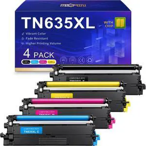 TN635XL TN 635XL TN-635XL TN635 Toner Cartridge Replacement for MFC-L8930CDW HL-L8430CDW MFC-L8730CDW MFC-L8970CDW HL-L8430CDWT MFC-EX575 HL-L8570CDW Printer (with chip, 4 Pack) TN635XL TN 635XL TN-635XL TN635 Toner Cartridge Replacement for MFC-L8930CDW HL-L8430CDW MFC-L8730CDW MFC-L8970CDW HL-L8430CDWT MFC-EX575 HL-L8570CDW Printer (with chip, 4 Pack)