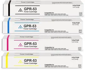 High Yield GPR-53 GPR53 Toner Cartridge (4-Pack|CYBM) Replacement for Canon ImageRunner Advance C3325 C3325i C3330 C3330i C3525 C3525i C3530 C3530i DX C3730i C3730i Printer High Yield GPR-53 GPR53 Toner Cartridge (4-Pack|CYBM) Replacement for Canon ImageRunner Advance C3325 C3325i C3330 C3330i C3525 C3525i C3530 C3530i DX C3730i C3730i Printer