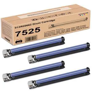 013R00662 Drum Cartridge/7525 Drum Unit 4-Pack Replacement for Xerox WorkCentre 7525 7530 7535 7545 7556 7830 7835 7845 7855 7970 EC7836 EC7856 EC8036 EC8056 AltaLink C8030 C8035 C8045 C8055 Printer 013R00662 Drum Cartridge/7525 Drum Unit 4-Pack Replacement for Xerox WorkCentre 7525 7530 7535 7545 7556 7830 7835 7845 7855 7970 EC7836 EC7856 EC8036 EC8056 AltaLink C8030 C8035 C8045 C8055 Printer