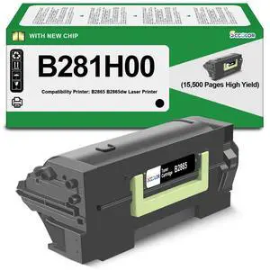 B2865 B281H00 Toner Cartridge High Yield 15,500 Pages Replacement for Lexmark B281H00 B2865 Black Toner Cartridge Compatible for Lexmark B2865 B2865dw Laser Printer B2865 B281H00 Toner Cartridge High Yield 15,500 Pages Replacement for Lexmark B281H00 B2865 Black Toner Cartridge Compatible for Lexmark B2865 B2865dw Laser Printer