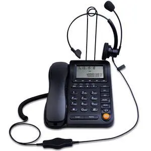 Home Office Corded Phone with Caller ID, LK-P017B Call Center Phones with Headset, Landline Telephone for Business Desktop Phone with Extra-Large Buttons and Display Screen Home Office Corded Phone with Caller ID, LK-P017B Call Center Phones with Headset, Landline Telephone for Business Desktop Phone with Extra-Large Buttons and Display Screen