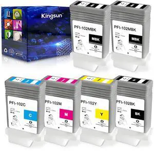 PFI-102 Ink Cartridge PFI-102MBK PFI-102BK PFI-102C PFI-102M PFI-102Y Ink Tanks Compatible with Canon ImagePrograf IPF500 IPF600 IPF605 IPF610 IPF650 IPF700 IPF710 IPF720 6-Pack 130ml PFI-102 Ink Cartridge PFI-102MBK PFI-102BK PFI-102C PFI-102M PFI-102Y Ink Tanks Compatible with Canon ImagePrograf IPF500 IPF600 IPF605 IPF610 IPF650 IPF700 IPF710 IPF720 6-Pack 130ml