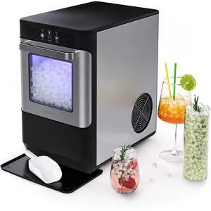 Countertop Nugget Ice Maker - Stainless Steel with Touch Screen - Portable and Compact - Chewable Nugget Ice Machine - Produces Up to 44lb of Ice Per Day Countertop Nugget Ice Maker - Stainless Steel with Touch Screen - Portable and Compact - Chewable Nugget Ice Machine - Produces Up to 44lb of Ice Per Day