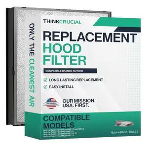 Replacement Hood Filters Compatible With Nutone Part #ACCGSFHP2, 1-Year Supply Pre Filter Kit Parts -Models: HF 1.0, HF 2.0, HF 3.0, HF 3.1, HR 2.5 and HR 2.6 - by Think Crucial (1 Pack) Replacement Hood Filters Compatible With Nutone Part #ACCGSFHP2, 1-Year Supply Pre Filter Kit Parts -Models: HF 1.0, HF 2.0, HF 3.0, HF 3.1, HR 2.5 and HR 2.6 - by Think Crucial (1 Pack)