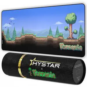 Terraria Extended Gaming Mouse Pad | 5mm Thick, Waterproof Surface, Smooth Polyester Fabric, and Natural Rubber Base (Overworld) (XXXL) Terraria Extended Gaming Mouse Pad | 5mm Thick, Waterproof Surface, Smooth Polyester Fabric, and Natural Rubber Base (Overworld) (XXXL)