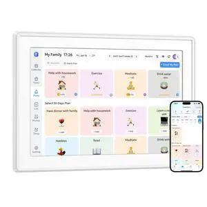 10.1-inch Smart Digital Calendar Interactive Touchscreen Family Planner with Chore Chart HD Display, Sync Calendars, Meal Planner & Task Reminders, No Subscription 10.1-inch Smart Digital Calendar Interactive Touchscreen Family Planner with Chore Chart HD Display, Sync Calendars, Meal Planner & Task Reminders, No Subscription