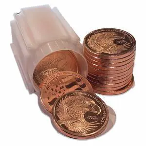 20pc x 1 oz Freedom Eagle flag copper round in storage tube 20pc x 1 oz Freedom Eagle flag copper round in storage tube
