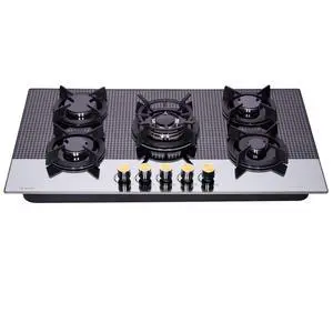 36 Inch Gas Cooktop Tempered Glass 5 Burners Stovetop Dual Fuel Gas Hob NG/LPG Convertible Gas Stove Top HF5198-01 Tempered Glass 36 Inch Gas Cooktop Tempered Glass 5 Burners Stovetop Dual Fuel Gas Hob NG/LPG Convertible Gas Stove Top HF5198-01 Tempered Glass