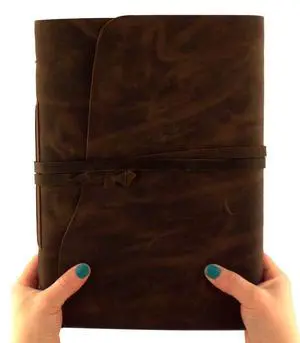 Large Genuine Leather Journal and Sketchbook with Gift Box - 380 Pages - 9 x 12" - Rustic Vintage Style Large Genuine Leather Journal and Sketchbook with Gift Box - 380 Pages - 9 x 12" - Rustic Vintage Style