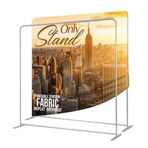 7.5x7.5 FT Tension Fabric Display Backdrop for Trade Show Booth, Stand Holder Backdrop Portable Aluminum Double-sided for Exhibition, Weddings, Events, - Stand Only 7.5x7.5 FT Tension Fabric Display Backdrop for Trade Show Booth, Stand Holder Backdrop Portable Aluminum Double-sided for Exhibition, Weddings, Events, - Stand Only