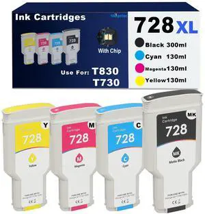 728 728xl Ink Cartridges F9J68A F9K17A F9K16A F9K15A | Compatible for 728 Ink Cartridge T830 MFP T730 Series Printer Ink 728 728xl Ink Cartridges F9J68A F9K17A F9K16A F9K15A | Compatible for 728 Ink Cartridge T830 MFP T730 Series Printer Ink