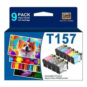 Remanufactured T157 157 Ink Cartridges High Yield T1571 T1572 T1573 T1574 T1575 T1576 T1577 T1578 T1579 Ink Compatible with Stylus Photo R3000 Printer Ink,PBK,LBK,LLBK,MBK,C,M,Y,LC,LM Remanufactured T157 157 Ink Cartridges High Yield T1571 T1572 T1573 T1574 T1575 T1576 T1577 T1578 T1579 Ink Compatible with Stylus Photo R3000 Printer Ink,PBK,LBK,LLBK,MBK,C,M,Y,LC,LM