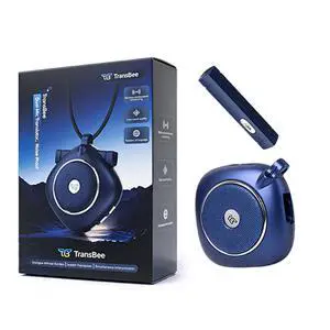 TransBee Portable Two-Way Voice Translator Device, Real-Time Multilingual Instant Translation, Dual Mic Translator with Built-in Speaker & Conversation Recorder for Travel & Business (Starry Sky Blue) TransBee Portable Two-Way Voice Translator Device, Real-Time Multilingual Instant Translation, Dual Mic Translator with Built-in Speaker & Conversation Recorder for Travel & Business (Starry Sky Blue)
