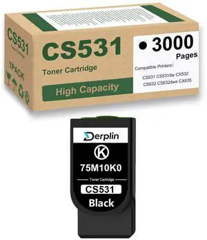 75M10K0 Toner Cartridge Use for CS531 CS531dw CX532 CX532adwe CS632 CS632dwe CX635 CX635adwe Printers (1 Black) 75M10K0 Toner Cartridge Use for CS531 CS531dw CX532 CX532adwe CS632 CS632dwe CX635 CX635adwe Printers (1 Black)