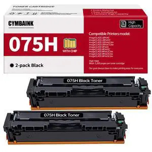 Twin Pack 075H 075 MF660 LBP640 Replacement for Canon 075 075H Toner Cartridge Compatible with Canon Color imageclass MF665Cdw, MF663Cdw, MF662Cdw, LPB647Cdw, LBP646Cdw Printer2 Black Twin Pack 075H 075 MF660 LBP640 Replacement for Canon 075 075H Toner Cartridge Compatible with Canon Color imageclass MF665Cdw, MF663Cdw, MF662Cdw, LPB647Cdw, LBP646Cdw Printer2 Black