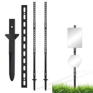2 Pack 6 Ft Heavy Duty Metal Yard Sign Stake, Aluminum Adjustable Sign Post with Base, Fits 7 to 18 Inch Signs for Garden Lawn Road Parking Ground, Rust Resistant & Modern Design (Black) 2 Pack 6 Ft Heavy Duty Metal Yard Sign Stake, Aluminum Adjustable Sign Post with Base, Fits 7 to 18 Inch Signs for Garden Lawn Road Parking Ground, Rust Resistant & Modern Design (Black)