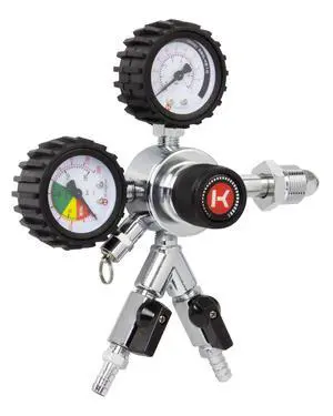 Premium Commercial Grade Dual Gauge Two Product Nitrogen Kegerator Regulator Premium Commercial Grade Dual Gauge Two Product Nitrogen Kegerator Regulator