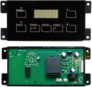 316455520 Gas Range Control Board Clock(Include Overlay), Range Oven Control Board Compatible with Frigidaire 7 Button Control Board Clock 316455520 Gas Range Control Board Clock(Include Overlay), Range Oven Control Board Compatible with Frigidaire 7 Button Control Board Clock