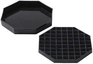 Bev Tek 5 Inch x 1 Inch Octagon Drip Tray, 10 Removable Grate Coffee Drip Tray - Dishwasher Safe, Octagon Shape, Black Plastic Coffee Countertop Drip Tray, 3 Pieces, For Beverages Bev Tek 5 Inch x 1 Inch Octagon Drip Tray, 10 Removable Grate Coffee Drip Tray - Dishwasher Safe, Octagon Shape, Black Plastic Coffee Countertop Drip Tray, 3 Pieces, For Beverages