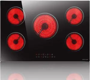 Electric Cooktop 30 Inch, 5 Burners Electric Stovetop, Drop-in, 240V | 30" Radiant Ceramic Cooktop, Triple Ring, Pause, Timer, Child Safety Lock, 220-240V Hardwire, No Plug Electric Cooktop 30 Inch, 5 Burners Electric Stovetop, Drop-in, 240V | 30" Radiant Ceramic Cooktop, Triple Ring, Pause, Timer, Child Safety Lock, 220-240V Hardwire, No Plug