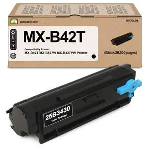 MX-B42T Toner Cartridge Compatible MX-B42T 25B3430 Black Toner Cartridge Replacement for Sharp MX-B42T MX-B427W MX-B427PW Laser Printer (20,500 Pages High Yield) MX-B42T Toner Cartridge Compatible MX-B42T 25B3430 Black Toner Cartridge Replacement for Sharp MX-B42T MX-B427W MX-B427PW Laser Printer (20,500 Pages High Yield)