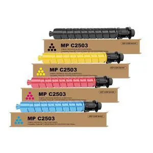 High Yield MP C2503 Toner Cartridges Compatible with Ricoh MP C2503 Printer | Replacement Toner Set 841918 841919 841920 841921, Bk C M Y, Works with MP C2003 MP C2004 MP C2503 MP C2504 Printers High Yield MP C2503 Toner Cartridges Compatible with Ricoh MP C2503 Printer | Replacement Toner Set 841918 841919 841920 841921, Bk C M Y, Works with MP C2003 MP C2004 MP C2503 MP C2504 Printers