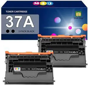 37A Toner Cartridges 2 Pack Black CF237A(with Chip) Compatible for 37A Toner Cartridges Work for Enterprise M607n M608dn M609 M608n M607dn MFP M632 M631 Printer (2 Pack, Black) 37A Toner Cartridges 2 Pack Black CF237A(with Chip) Compatible for 37A Toner Cartridges Work for Enterprise M607n M608dn M609 M608n M607dn MFP M632 M631 Printer (2 Pack, Black)