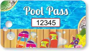 (Pack of 100) 1.125 x 2 inch Pool Pass Tags with Consecutive Numbering and Pre-Punched Hole, Digitally Printed, 35 mil Plastic, Multicolor (Pack of 100) 1.125 x 2 inch Pool Pass Tags with Consecutive Numbering and Pre-Punched Hole, Digitally Printed, 35 mil Plastic, Multicolor