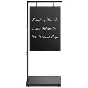 Chalkboard Sign with Metal Base 18 x 43 Double Sided Hanging Sidewalk Chalk Sign Message Hanging Chalkboard Sign Menu Sandwich Board Signs Outdoor for Restaurant, Business, Cafe, Wedding Chalkboard Sign with Metal Base 18 x 43 Double Sided Hanging Sidewalk Chalk Sign Message Hanging Chalkboard Sign Menu Sandwich Board Signs Outdoor for Restaurant, Business, Cafe, Wedding