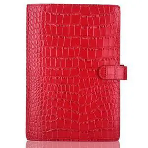 Genuine Leather a5 Planner Cover Personal Organizer, Compatible with Stalogy Hobonichi A5 Size Planner Notebooks (Croco-Red) Genuine Leather a5 Planner Cover Personal Organizer, Compatible with Stalogy Hobonichi A5 Size Planner Notebooks (Croco-Red)