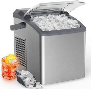 Ice Makers Countertop, 26 lbs per Day, Fast Ice in 6 Minutes, Self-Cleaning Ice Maker, Compact Countertop Ice Machine for Home, Kitchen/Office/Parties Ice Makers Countertop, 26 lbs per Day, Fast Ice in 6 Minutes, Self-Cleaning Ice Maker, Compact Countertop Ice Machine for Home, Kitchen/Office/Parties