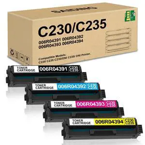 C230 C235 Toner Cartridge 006R04391 006R04392 006R04393 006R04394 | C235 Toner with Chip Replacement Xerox C235DNI C230DNI Printer(4 Pack) C230 C235 Toner Cartridge 006R04391 006R04392 006R04393 006R04394 | C235 Toner with Chip Replacement Xerox C235DNI C230DNI Printer(4 Pack)