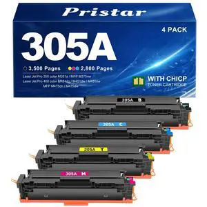 305A Toner Cartridge 4-Piece Combo Pack Compatible for HP 305A 305X | Replacement for HP Color Laser Jet Pro 400 Color MFP M451dn M451dw M451nw M475dn M475dw M375nw (Black/Cyan/Magenta/Yellow) 305A Toner Cartridge 4-Piece Combo Pack Compatible for HP 305A 305X | Replacement for HP Color Laser Jet Pro 400 Color MFP M451dn M451dw M451nw M475dn M475dw M375nw (Black/Cyan/Magenta/Yellow)